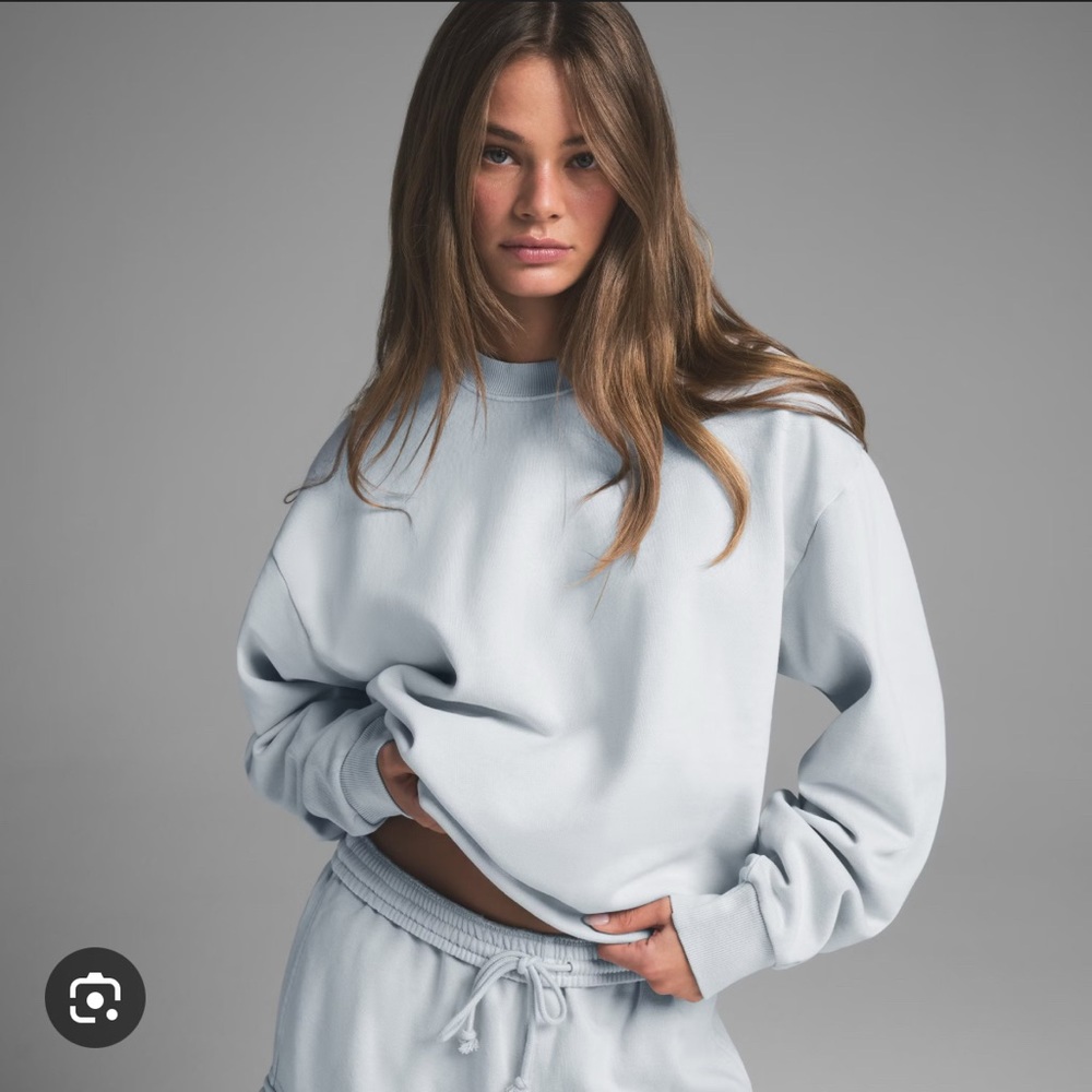 SKIMS boyfriend fleece crewneck